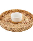 Mud Pie Water Hyacinth Chip & Dip Set