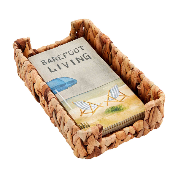 “Barefoot Living” Guest Towel Basket