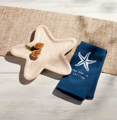 Starfish Tray &amp; Towel Set